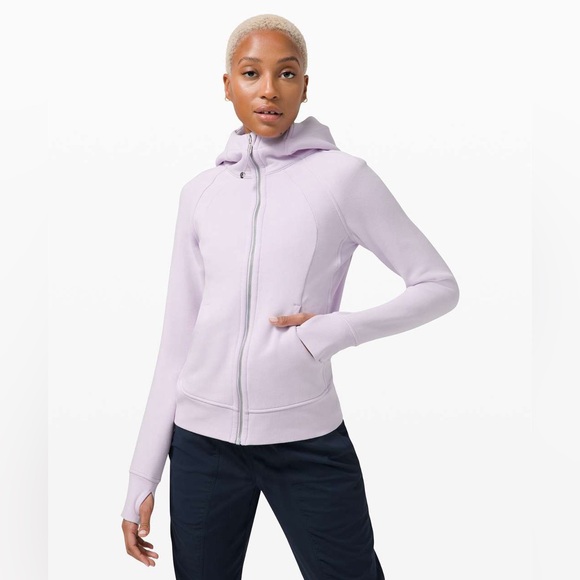 lululemon athletica Tops - Lululemon Scuba Hoodie *Light Cotton Fleece in Lavender Dew Size 8